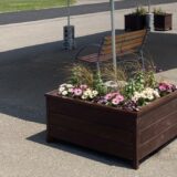 特注品の木製プランターセット